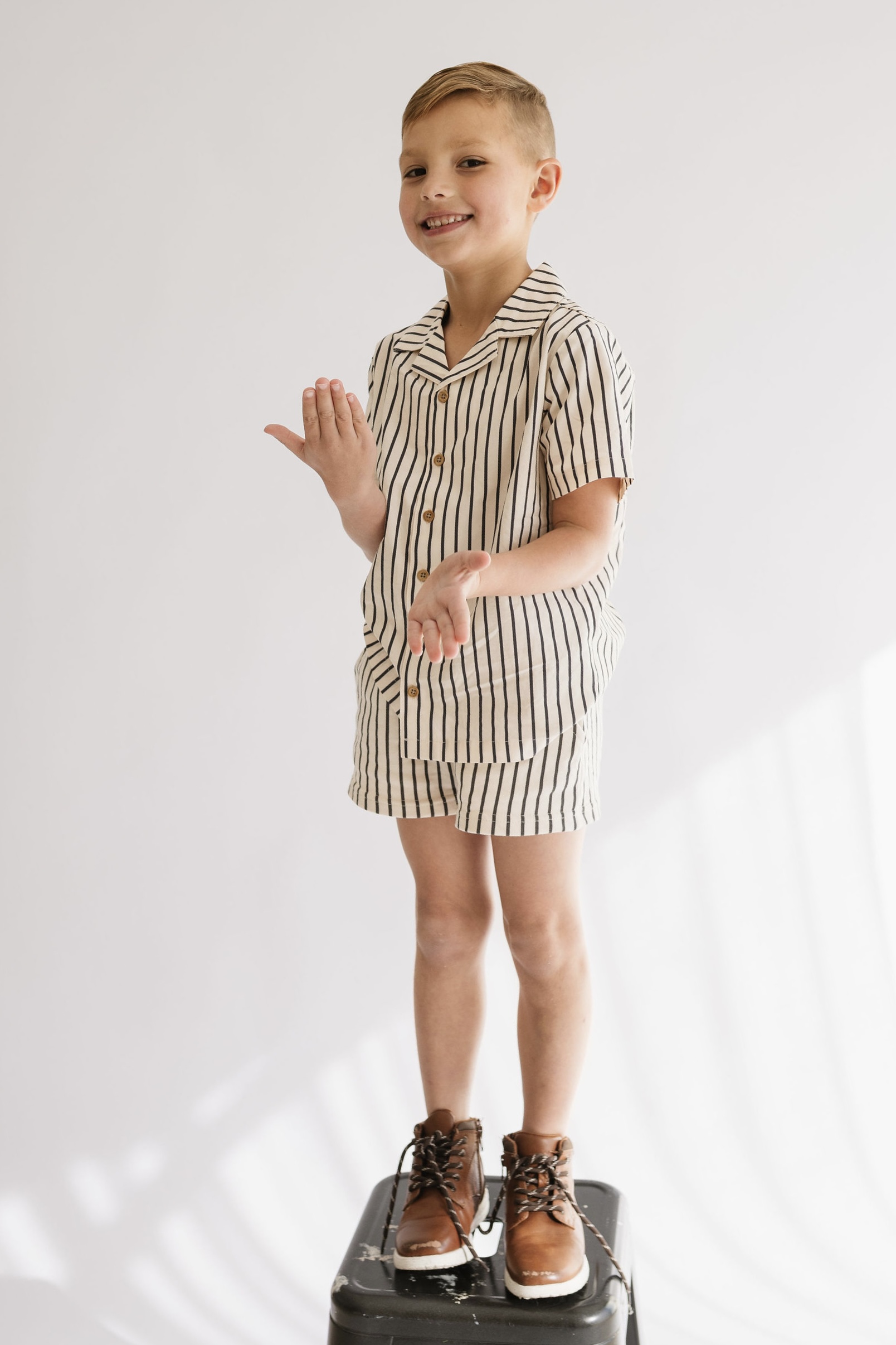 Teak in a full-length casting portrait